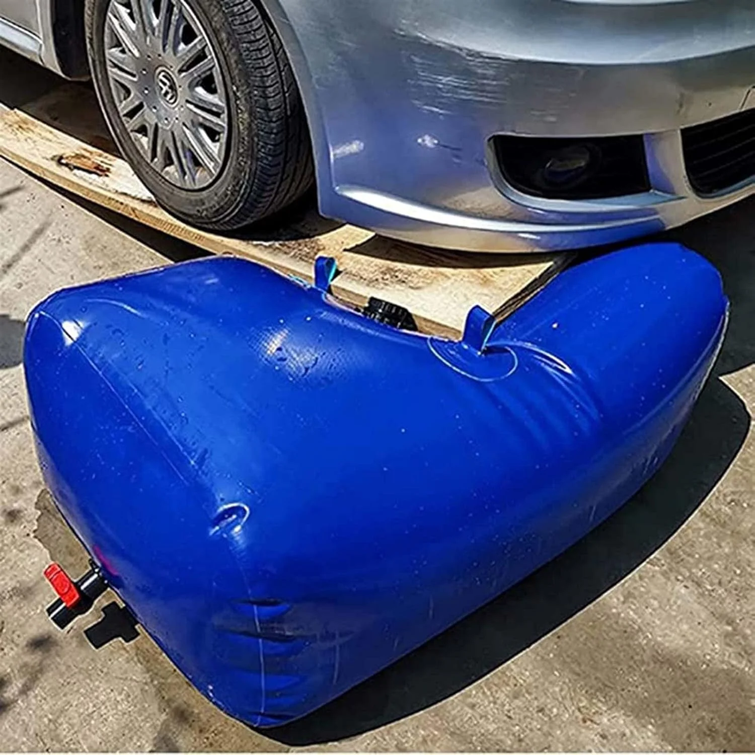 کیسه آب تاشو نرم PVC، مخزن آب بزرگ خودرو در فضای باز، مثانه آب پیش فشرده شده ضخیم شده کشاورزی مقاوم در برابر خشکی و آتش نشانی، 240 لیتر