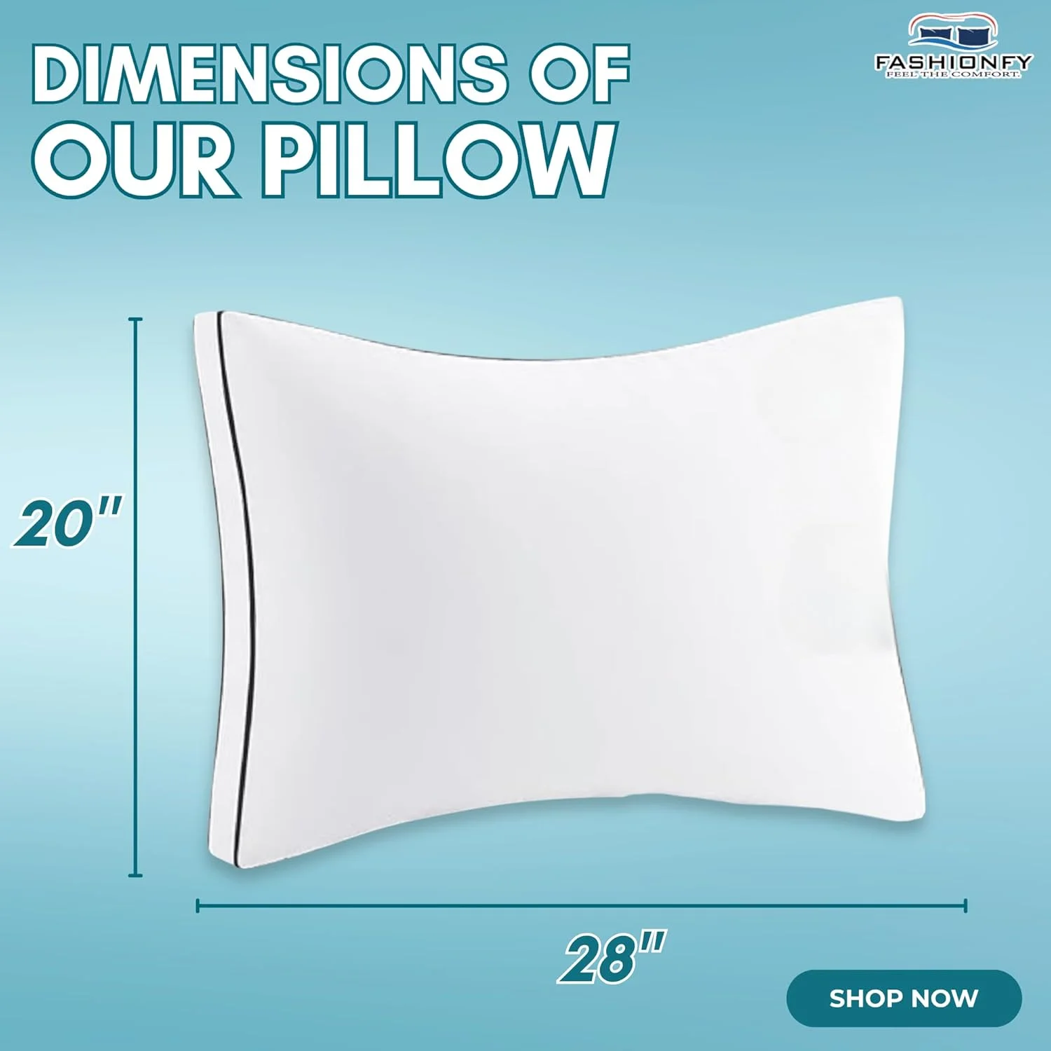 Hotel Quality Pillows for Hot Sleepers, Stomach & Back Sleepers | Soft Bed Pillows for Neck & Shoulder Pain | Pack of 2 Cooling Pillows with Down Alternative Fill -Standard (20" X 28")