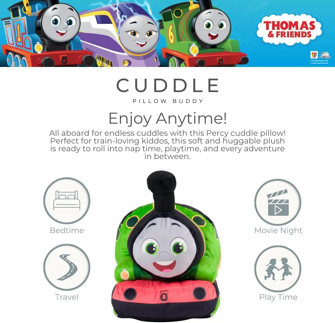 بالش بغلی نرم و لطیف قطار فرانکو کیدز توماس و دوستان، 12 اینچ، پرسی (محصول رسمی متل) بالش بغلی نرم و لطیف قطار فرانکو کیدز توماس و دوستان، 12 اینچ، پرسی (محصول رسمی متل)