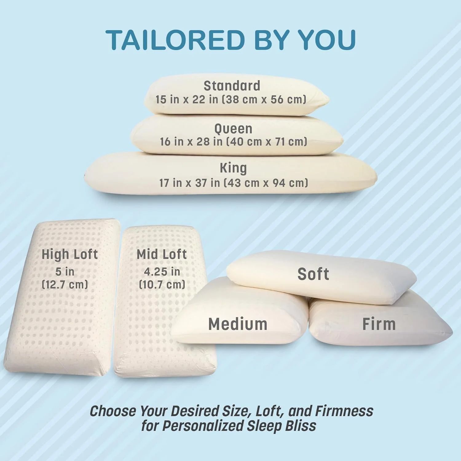 بالش تخت خواب ارگانیک طبیعی سبز - بالش های فوم لاتکس لاستیکی ارگانیک دارای گواهینامه GOLS برای خوابیدن برای پهلو و شکم، روکش پنبه ای ارگانیک زیپ دار - سایز استاندارد - ارتفاع زیاد - متوسط