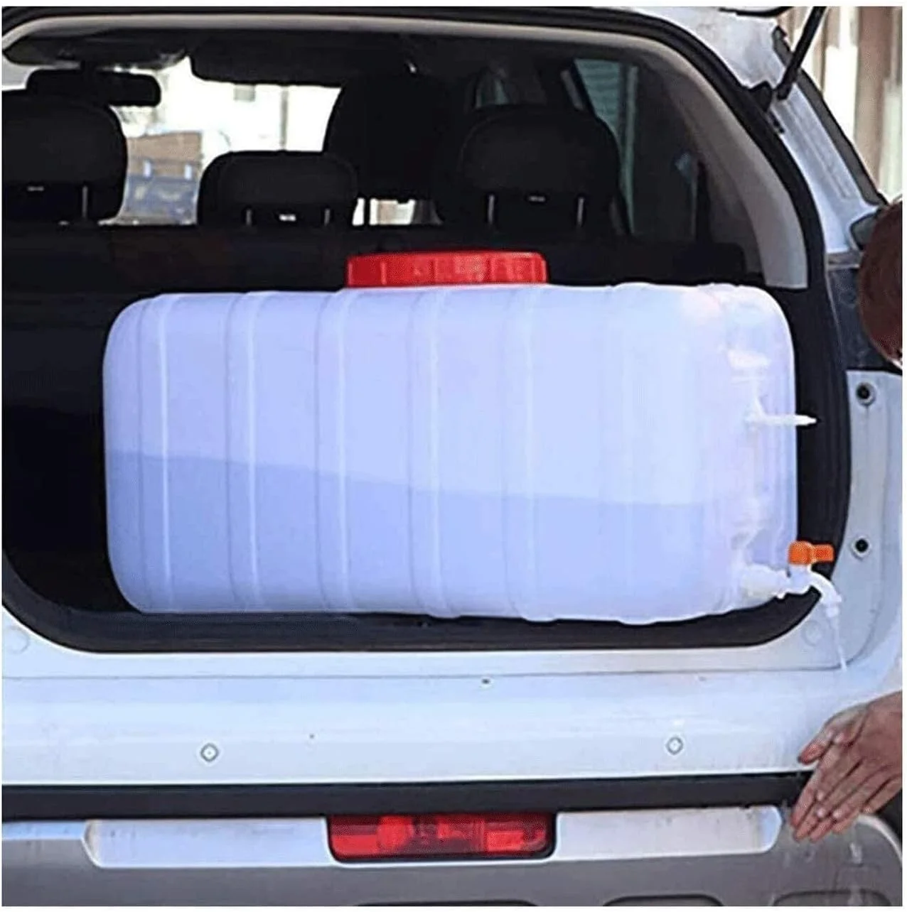 مخزن آب افقی مربعی IJHGH، بادوام، از جنس پلاستیک HDPE با گرید غذایی، مناسب برای باغ، خانه و استفاده در فضای باز