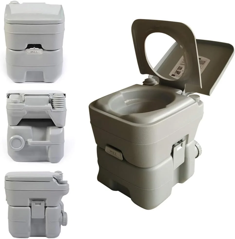 توالت سفری قابل حمل و کاربردی با مخزن 20 لیتری، طراحی فلاش تانک دار مناسب برای کمپینگ، کوهنوردی، کارگاه های ساختمانی