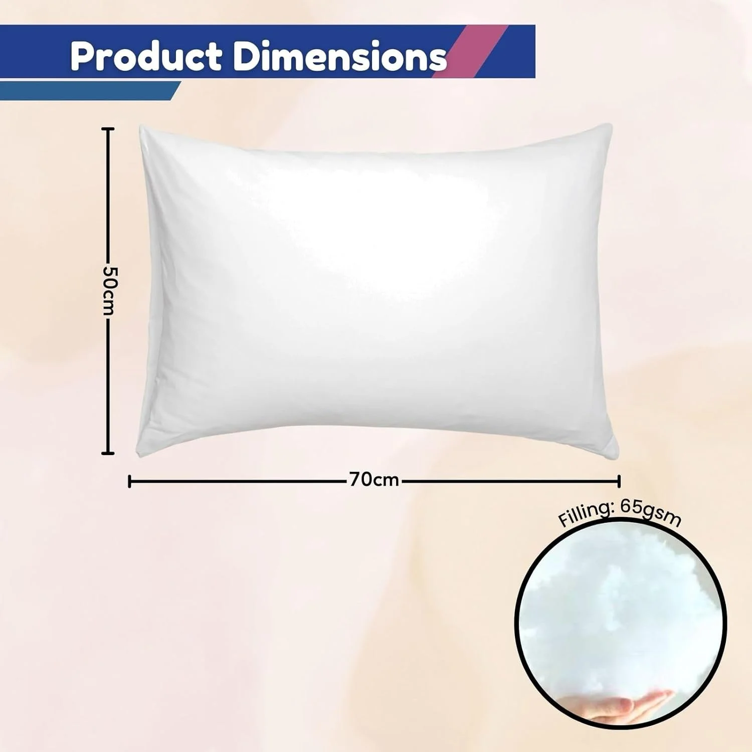 بالش خانگی هوشمند لوکس سایز 50X70 سانتی متر، 100% الیاف سیلیکونی توخالی با الیاف نرم (900 گرم) بالش خانگی هوشمند لوکس سایز 50X70 سانتی متر، 100% الیاف سیلیکونی توخالی با الیاف نرم (900 گرم)