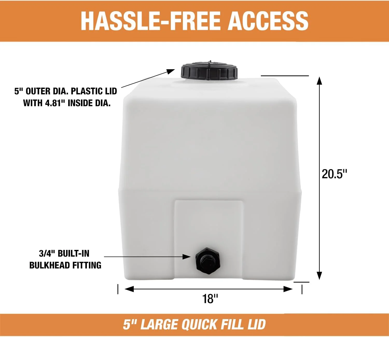 مخزن پلی اتیلن مربعی افقی RomoTech مخزن پلی اتیلن مربعی افقی RomoTech