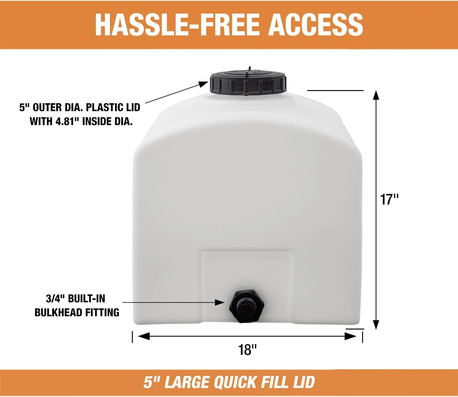 مخزن پلی اتیلن گنبدی RomoTech، ۲۶ گالن