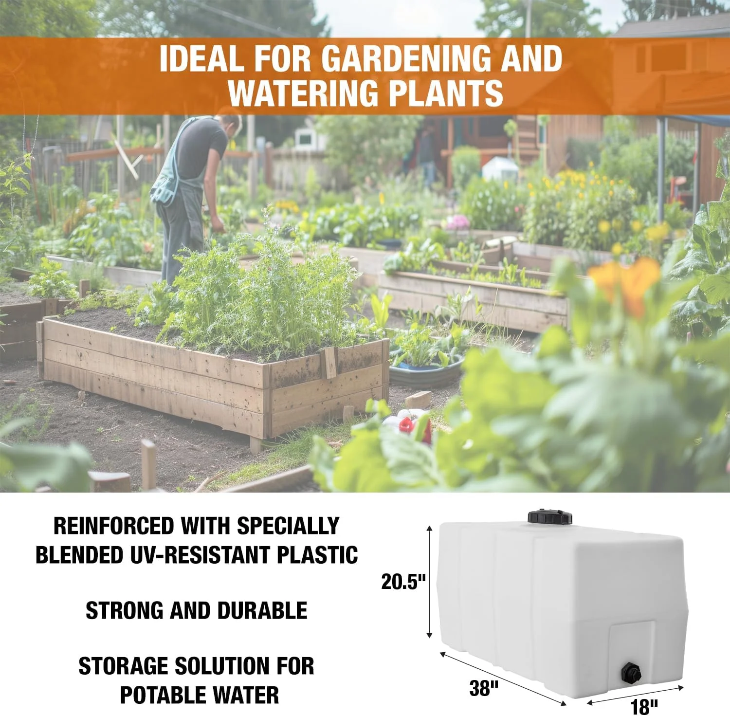 مخزن پلی اتیلن مربعی افقی RomoTech مخزن پلی اتیلن مربعی افقی RomoTech