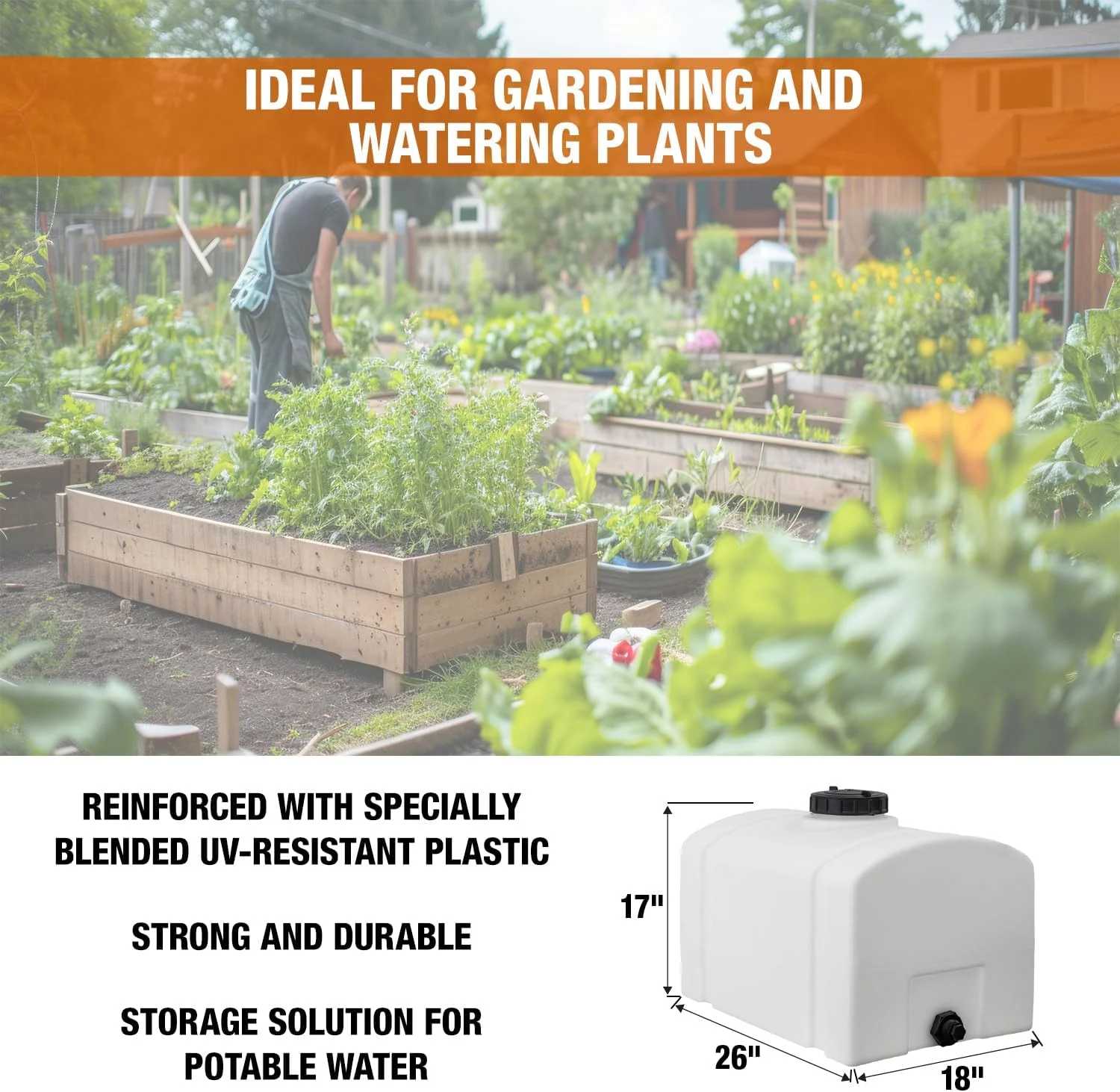 مخزن پلی اتیلن گنبدی RomoTech، ۲۶ گالن