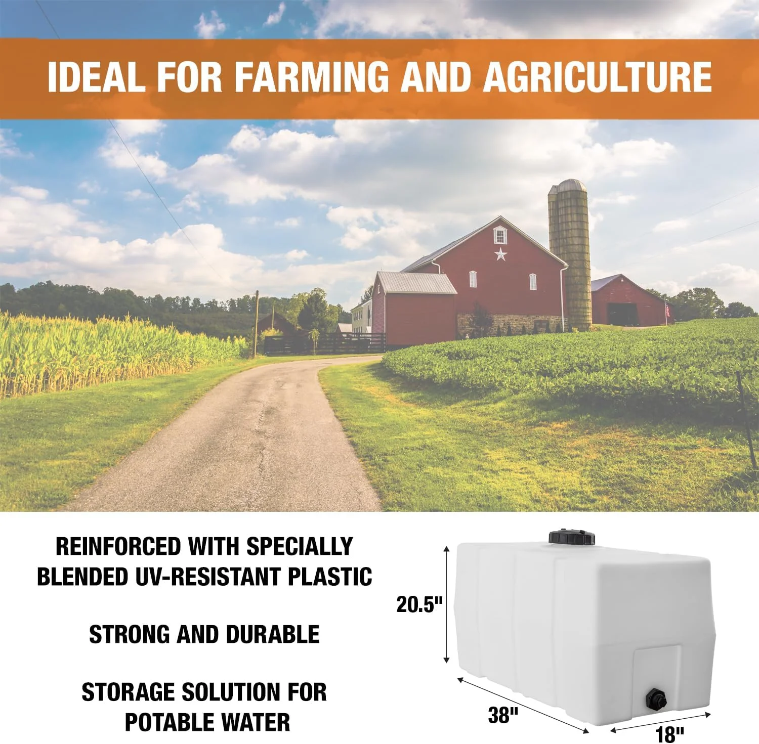 مخزن پلی اتیلن مربعی افقی RomoTech مخزن پلی اتیلن مربعی افقی RomoTech