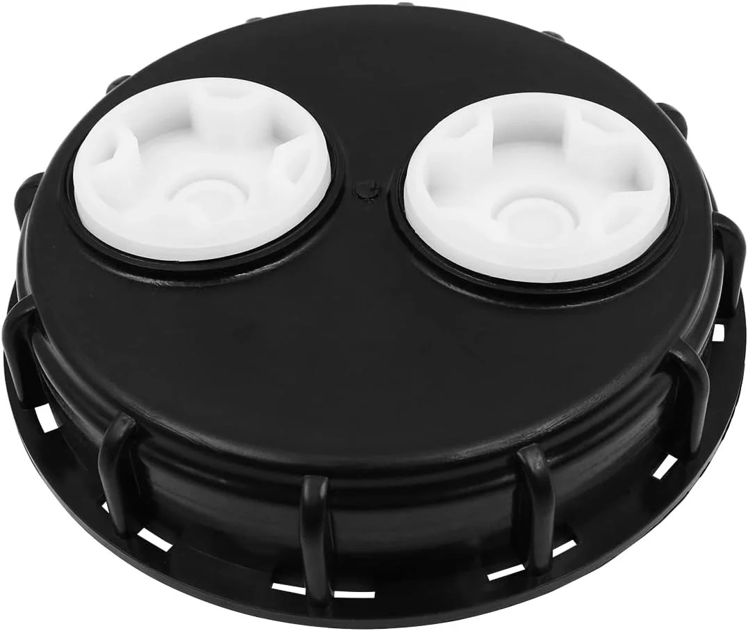 درب تانک مایع 6.5 اینچی IBC WANGCL با سوراخ هوا، مقاومت شیمیایی بالا، سوراخ های تهویه دوتایی و رزوه ظریف (مشکی)