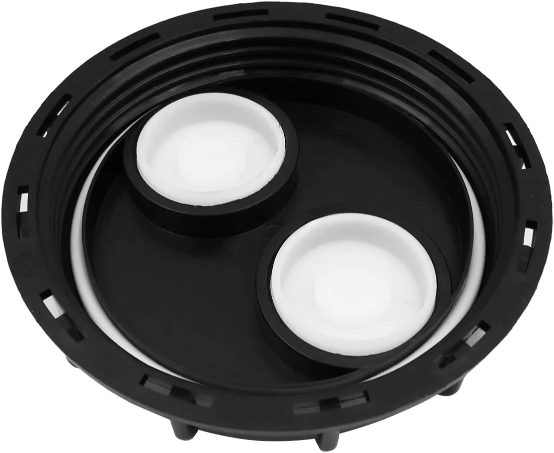 درب تانک مایع 6.5 اینچی IBC WANGCL با سوراخ هوا، مقاومت شیمیایی بالا، سوراخ های تهویه دوتایی و رزوه ظریف (مشکی)