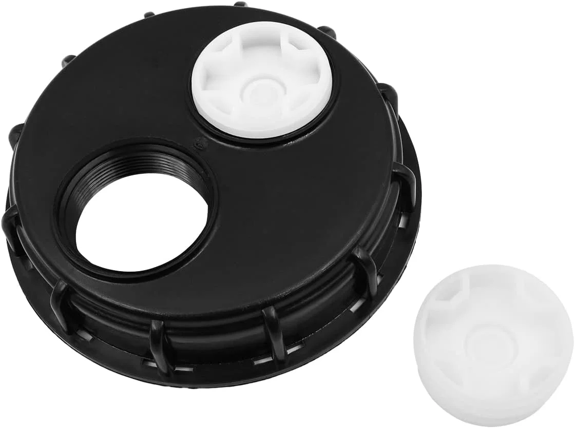 درب تانک مایع 6.5 اینچی IBC WANGCL با سوراخ هوا، مقاومت شیمیایی بالا، سوراخ های تهویه دوتایی و رزوه ظریف (مشکی)