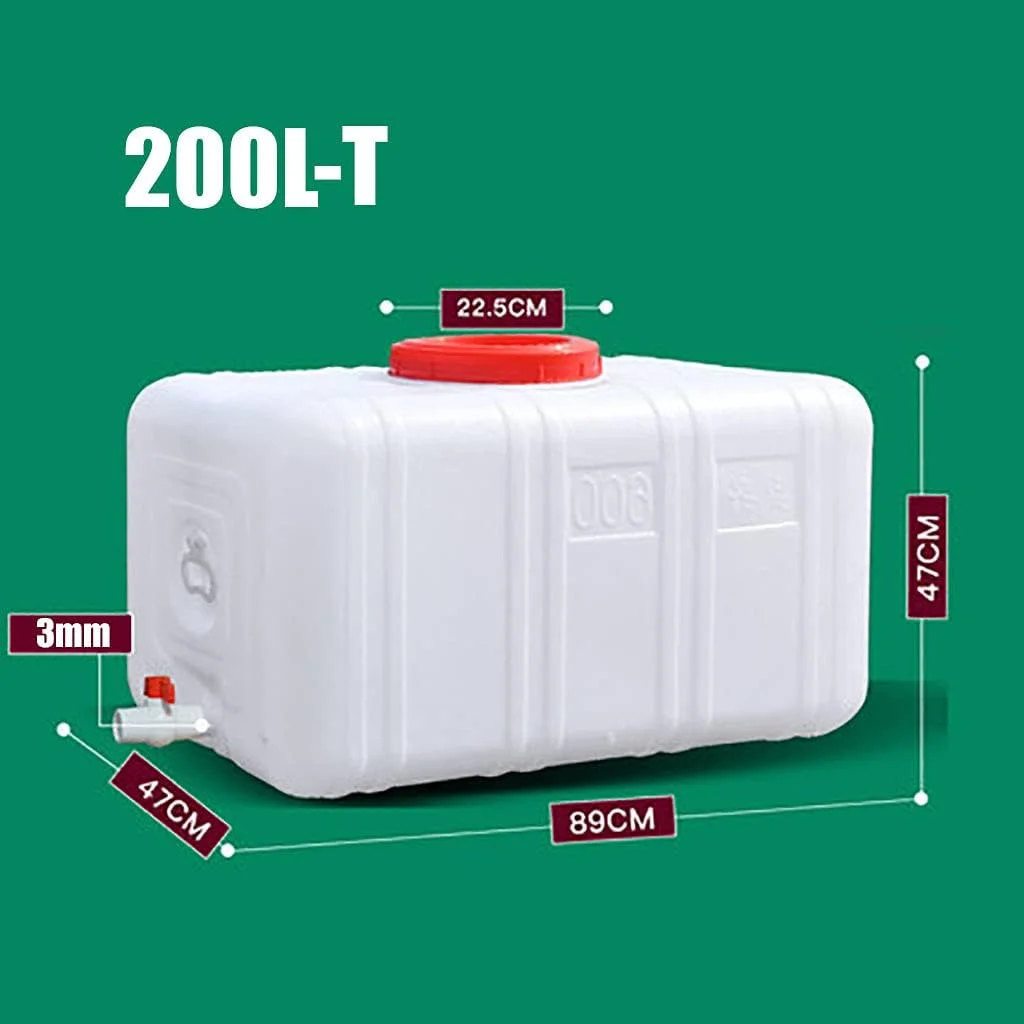 مخزن آب 25، 30 و 45 لیتری مناسب سفر، کمپینگ و فضای باز - مخزن آب مستطیلی ضخیم خانگی - مخزن آب کمپینگ و پیاده روی - مخزن آب پلاستیکی قابل حمل (200 لیتر)