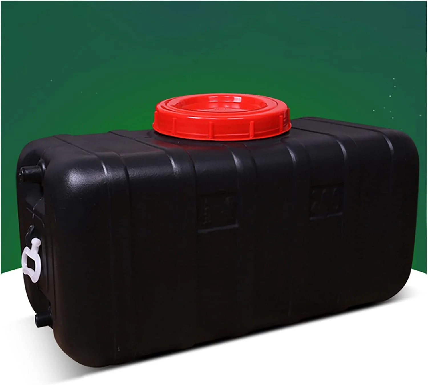 مخزن آب چند منظوره مسافرتی مناسب فضای باز، مشکی، 80 لیتری و 120 لیتری، بشکه مربعی پلاستیکی قابل حمل، مناسب مواد شیمیایی صنعتی اسیدی و قلیایی (1 عدد 80 لیتری)