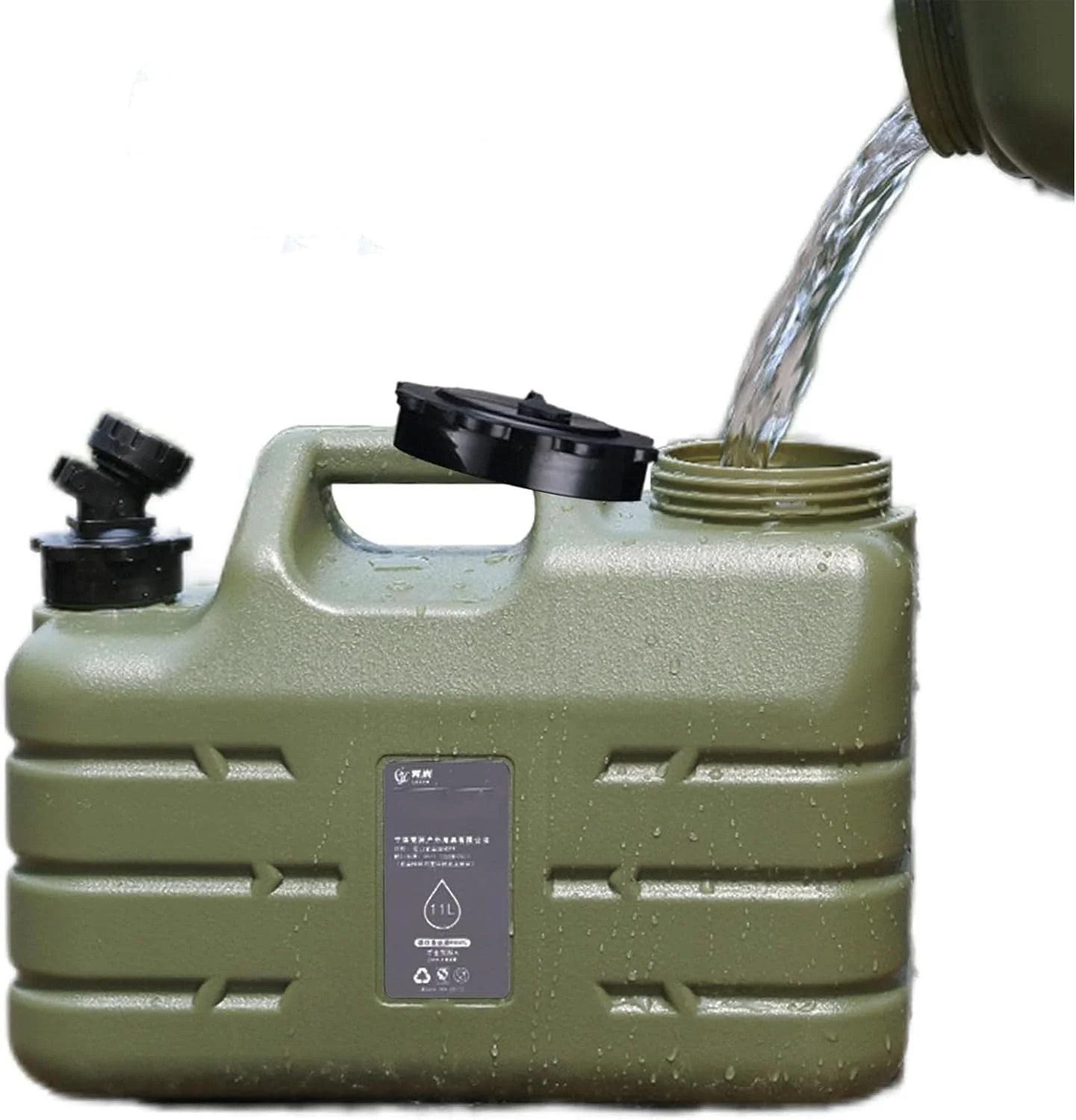 مخزن ذخیره آب VersaMarts با شیر و دسته | بطری آب 11 لیتری برای کمپینگ | مقاوم در برابر دمای 100 درجه سانتیگراد | راحت و قابل حمل