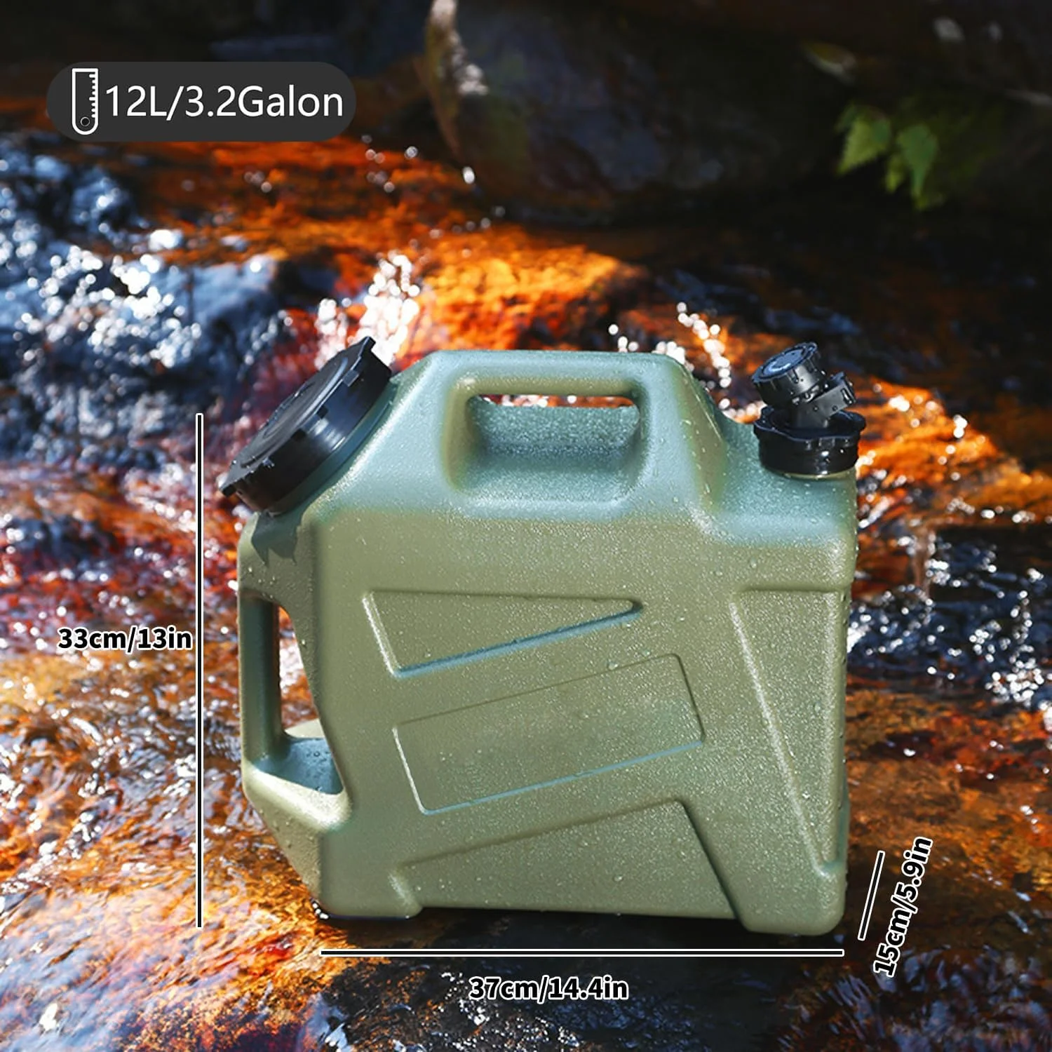 ظروف آب قابل حمل SPNOR با شیر، قمقمه آب 12 لیتری، مخزن آب با شیر، ظروف ذخیره آب چند منظوره برای کمپینگ، فضای باز، پیاده روی، نوشیدنی ظروف آب قابل حمل SPNOR با شیر، قمقمه آب 12 لیتری، مخزن آب با شیر، ظروف ذخیره آب چند منظوره برای کمپینگ، فضای باز، پیاده روی، نوشیدنی