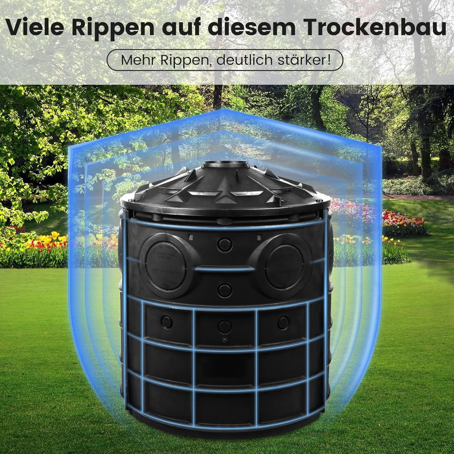 مخزن ذخیره آب زیرزمینی SQUEEZE master، مشکی، 150 لیتر