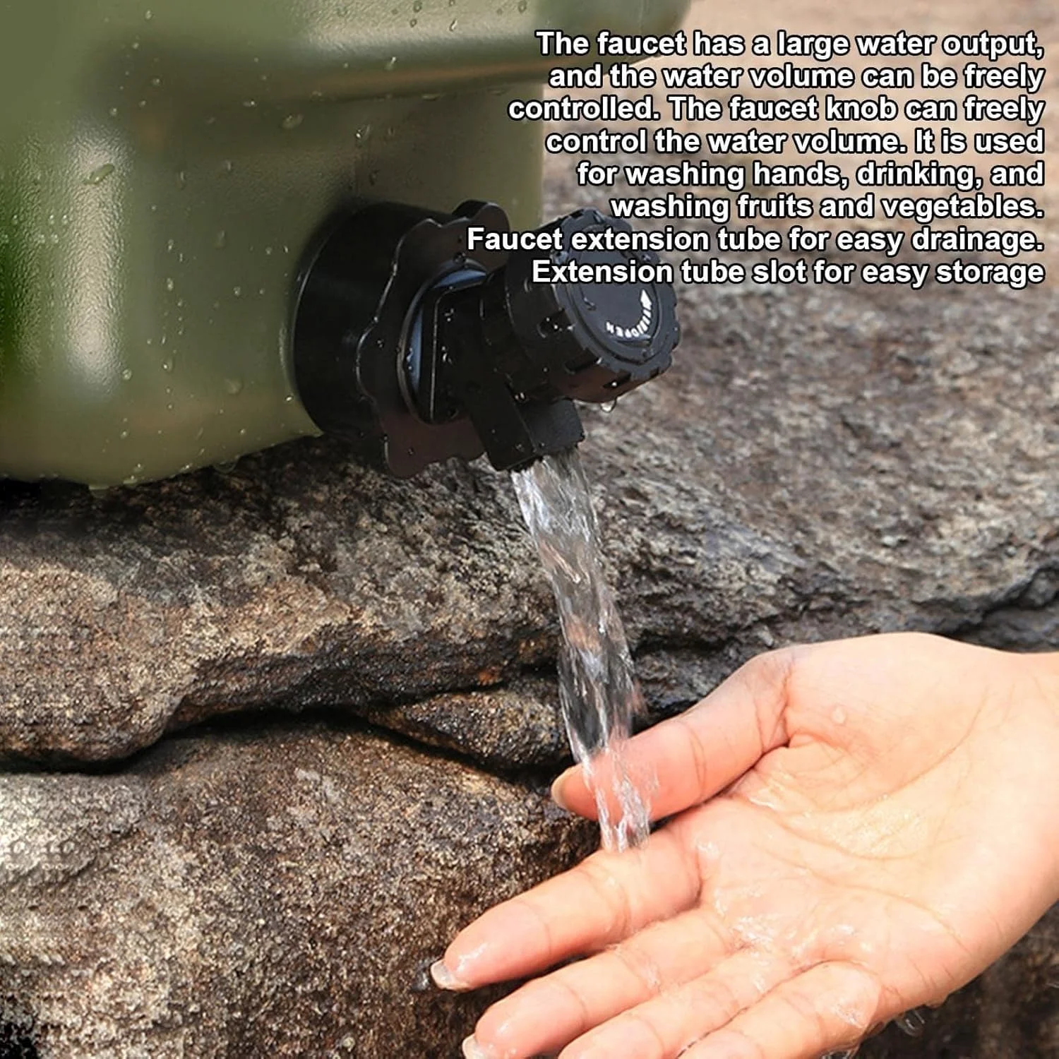 مخزن ذخیره آب VersaMarts با شیر و دسته | بطری آب 11 لیتری برای کمپینگ | مقاوم در برابر دمای 100 درجه سانتیگراد | راحت و قابل حمل