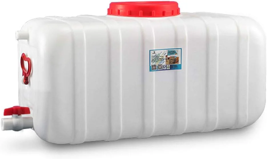 مخزن ذخیره آب پلاستیکی فضای باز XYLQXD، ظروف ذخیره آب آشامیدنی خانگی 200 لیتری، مخزن بشکه آب اضطراری با شیر روشن/خاموش، بشکه مواد شیمیایی صنعتی اسیدی و قلیایی