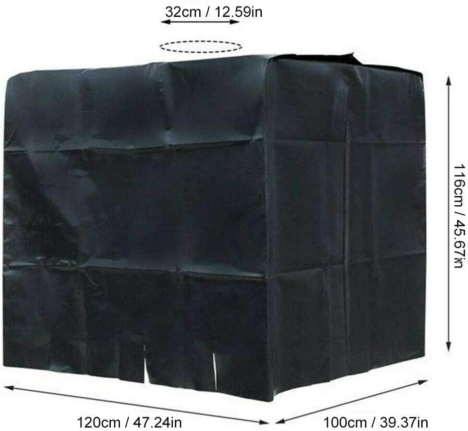 روکش مخزن آی بی سی ZYZY، روکش محافظ آلومینیومی مخزن آب 1000 لیتری - 120x100x116 سانتی متر