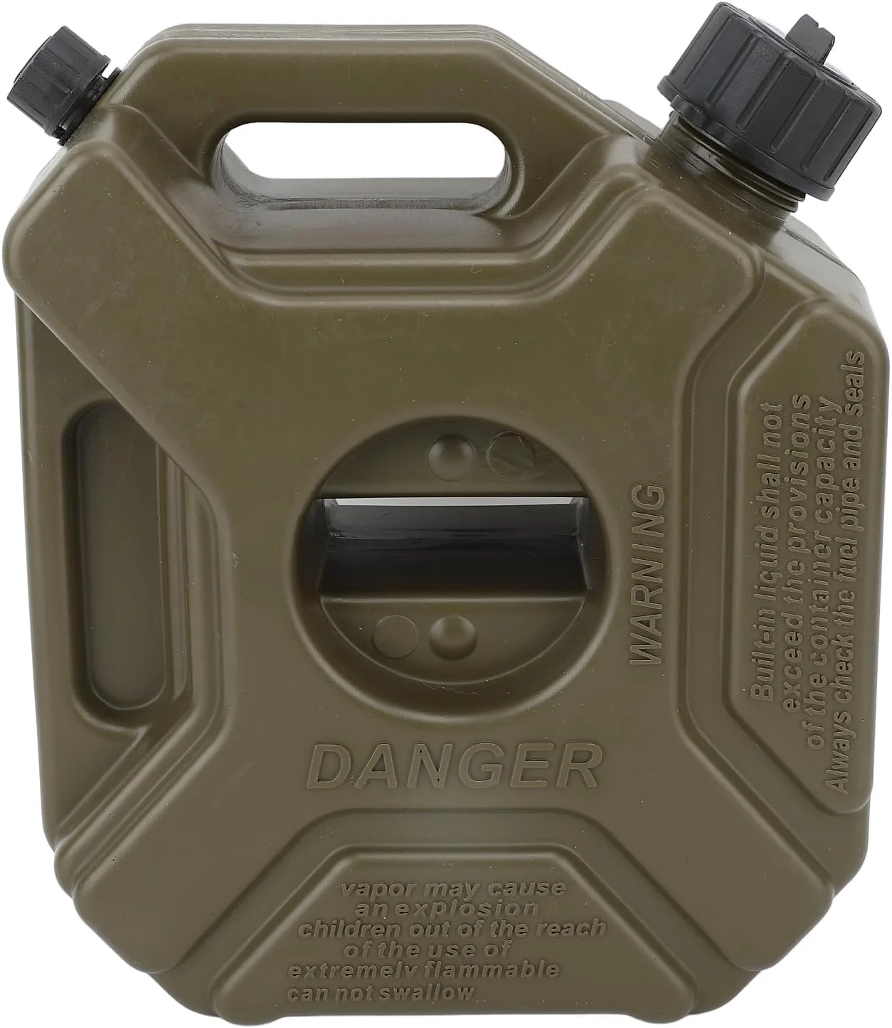 مخزن سوخت آکوزون، 3 لیتر، 0.75 گالن، ظرف بنزین، نفت، ظروف ذخیره سازی بنزین، مخزن پشتیبان اضطراری سبز برای اکثر خودروها، موتورسیکلت ها، UTV، ATV (بدون براکت)