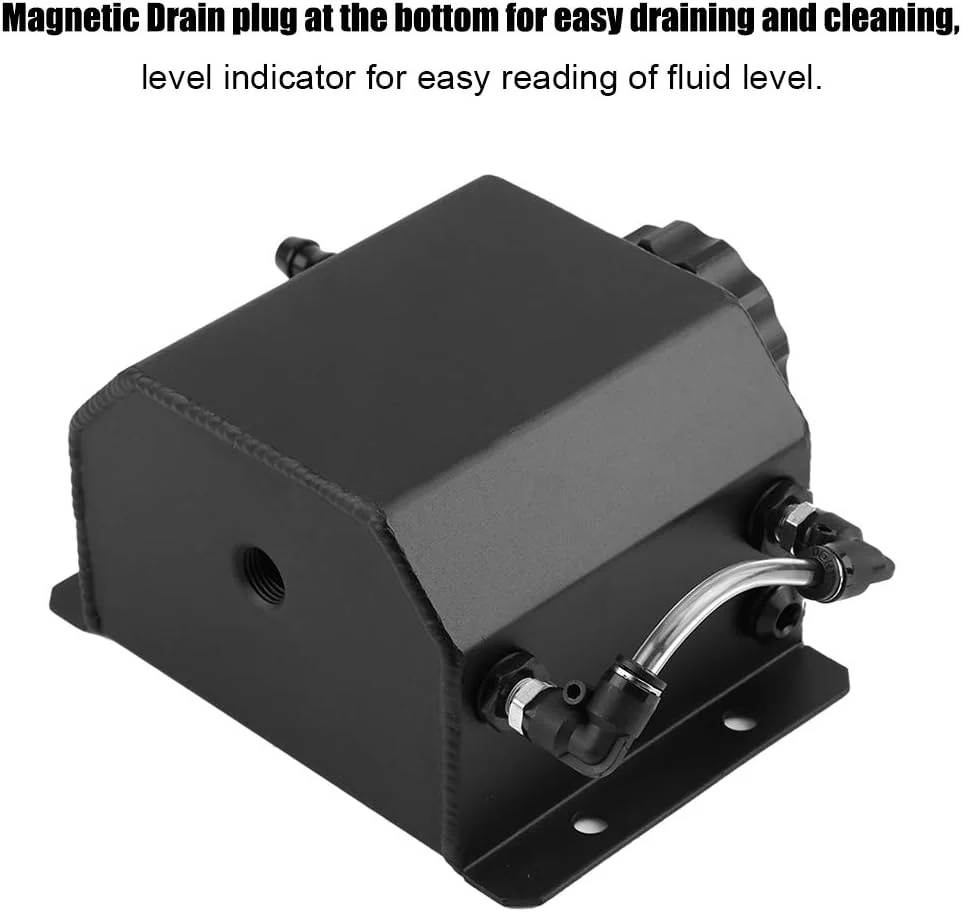 مخزن روغن موتور آلومینیومی برای خودروهای اصلاح شده - مشکی