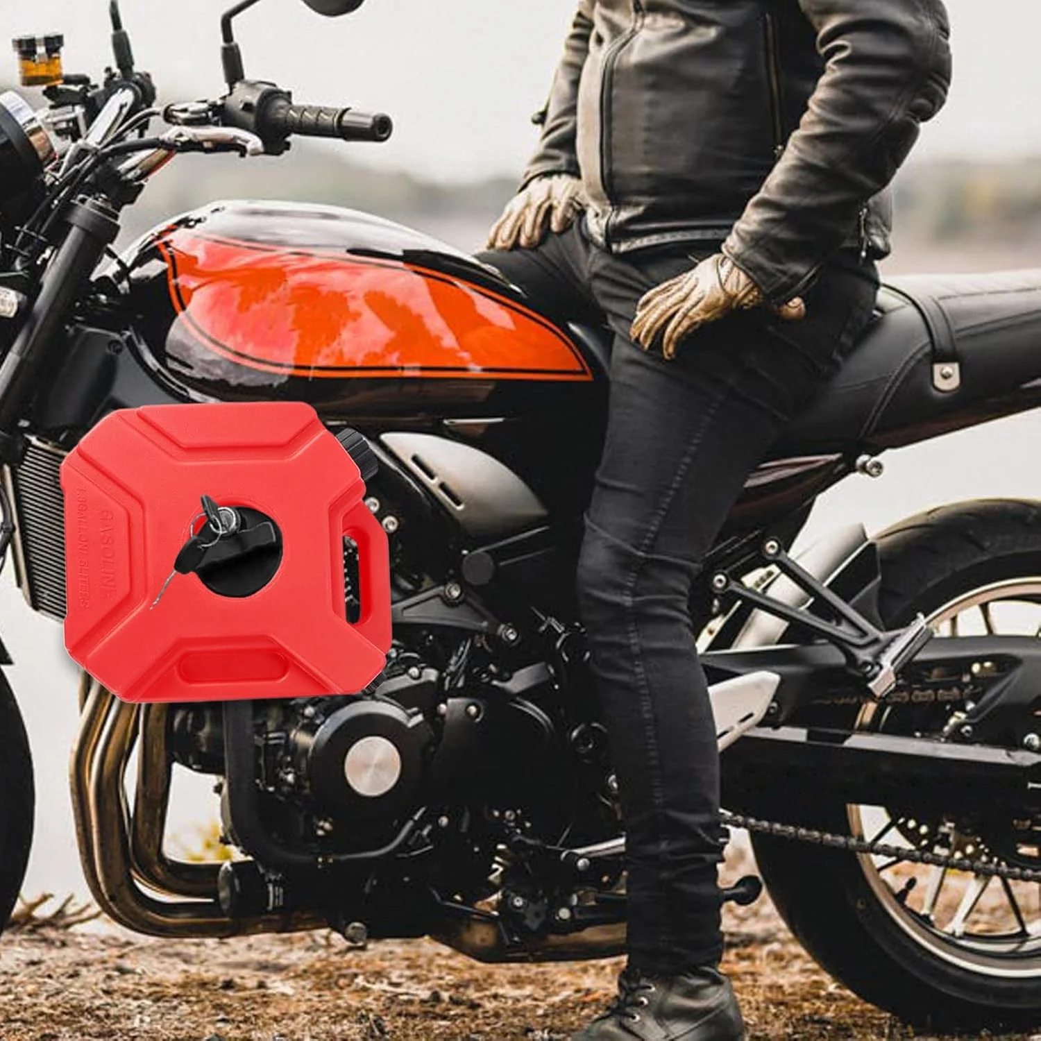 مخزن روغن کمکی موتور سیکلت، بطری روغن 5 لیتری برای موتور سیکلت - مخزن مایعات موتور برای موتورهای خاکی، مسافرت های طولانی در فضای باز