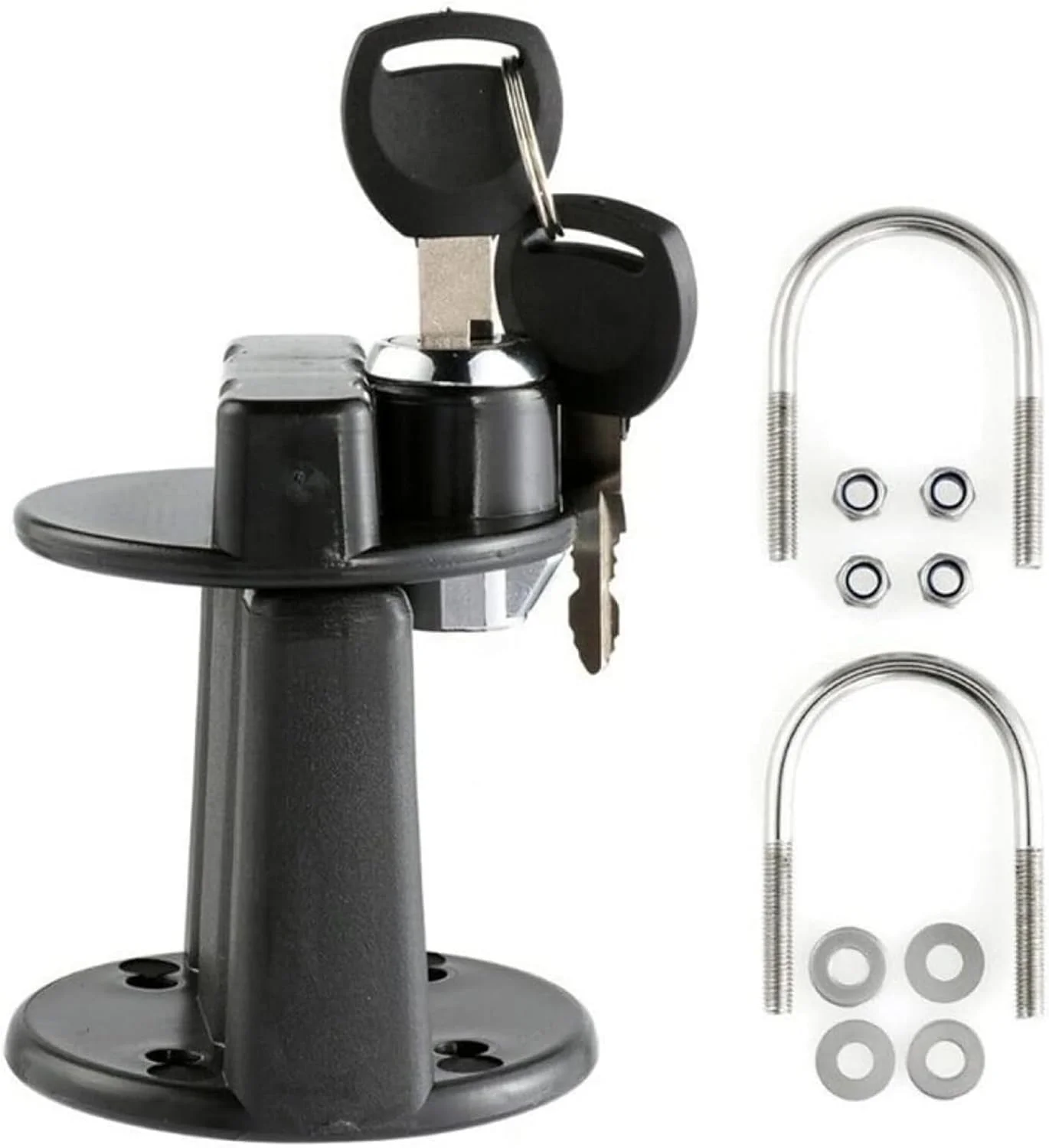 براکت مخزن سوخت با قفل، پایه مخزن سوخت 3/5 لیتری، قفل نگهدارنده براکت کلید گالن بنزین، قفل براکت مخزن روغن سوخت