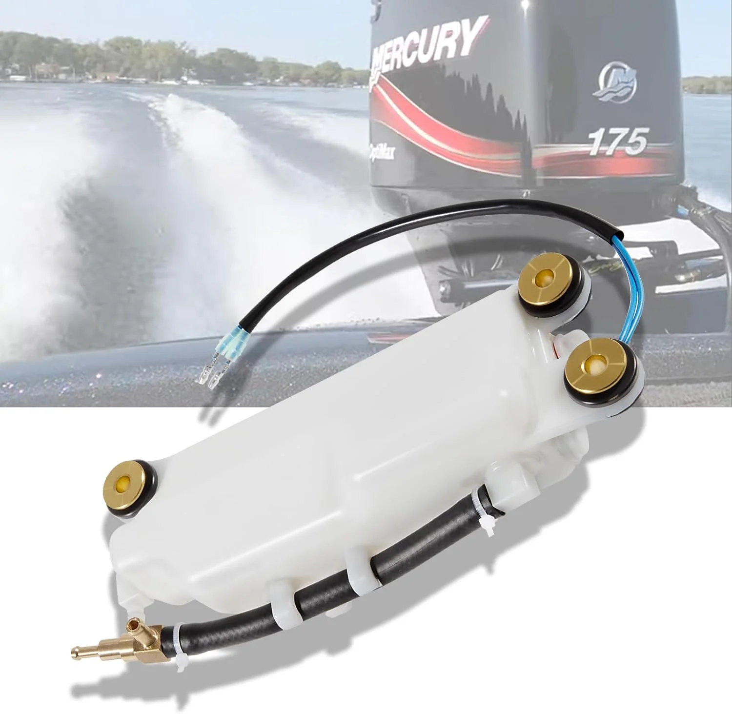 مجموعه مخزن روغن CTcar مدل 1200-8M0063190/833069T9 مناسب برای موتورهای قایقی Mercury 833069T6 مدل های 110 JET 115 135 150 Optimax 175 200 225 240 HP EFI سال های 2000-2014 Sportjet Mariner Pro XS