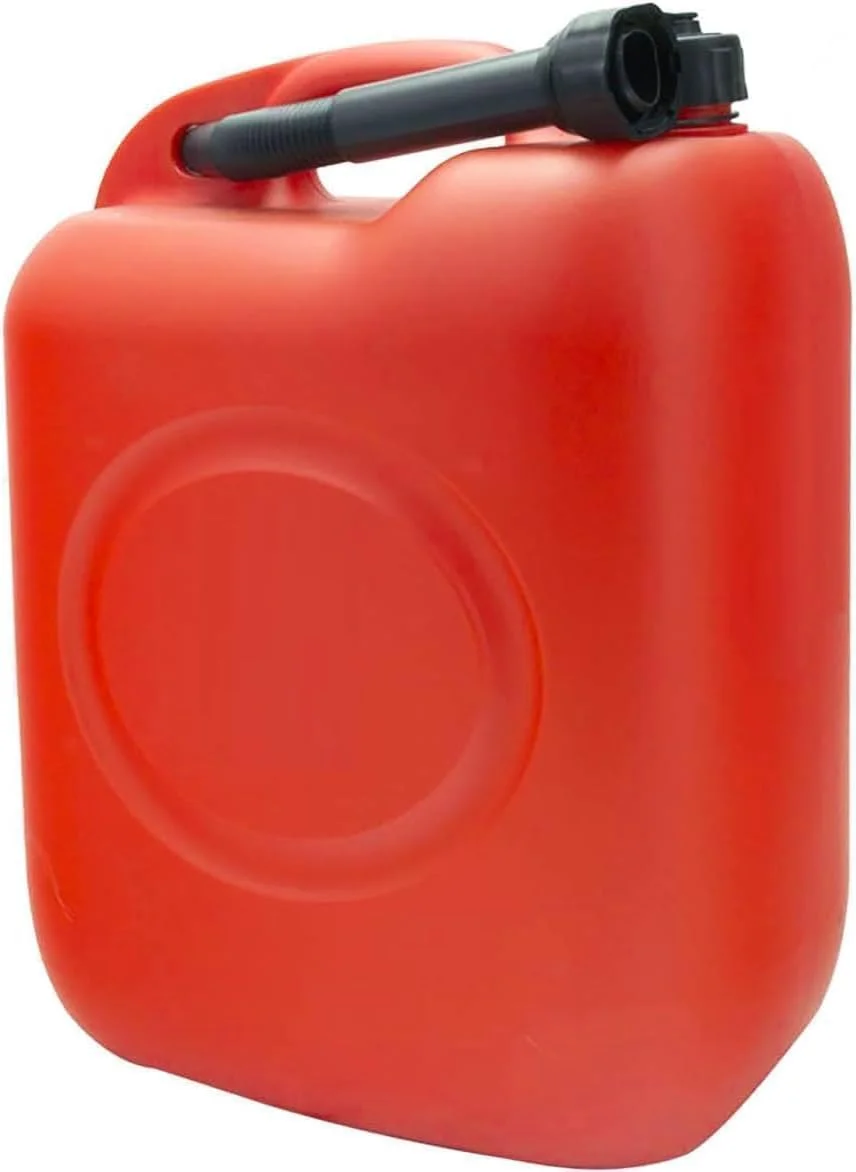 گالن بنزین با خروجی پلاستیکی و دسته حمل در 3 سایز مختلف، مناسب برای گازوئیل (10 لیتر)