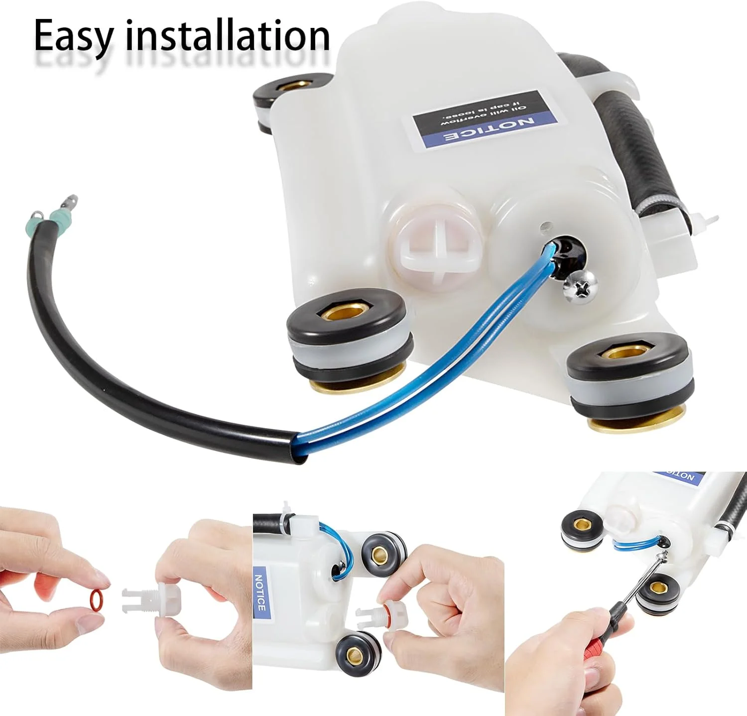 مجموعه مخزن روغن CTcar مدل 1200-8M0063190/833069T9 مناسب برای موتورهای قایقی Mercury 833069T6 مدل های 110 JET 115 135 150 Optimax 175 200 225 240 HP EFI سال های 2000-2014 Sportjet Mariner Pro XS