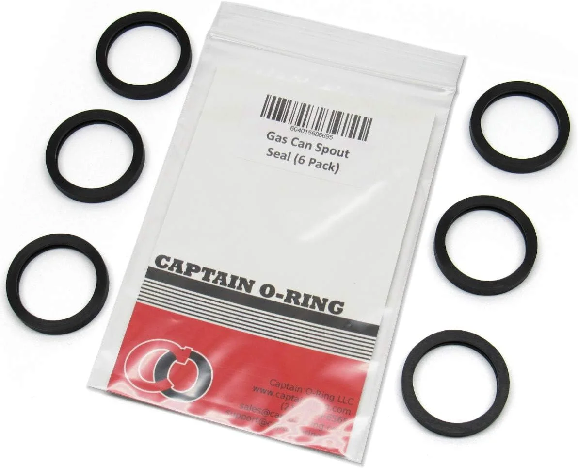 واشرهای درب باک بنزین کاپیتان او-رینگ (بسته 6 عددی) - واشرهای لاستیکی جایگزین برای باک های بنزین/سوخت (نسخه ارتقا یافته، سازگار با اتانول، تثبیت کننده و غیره)