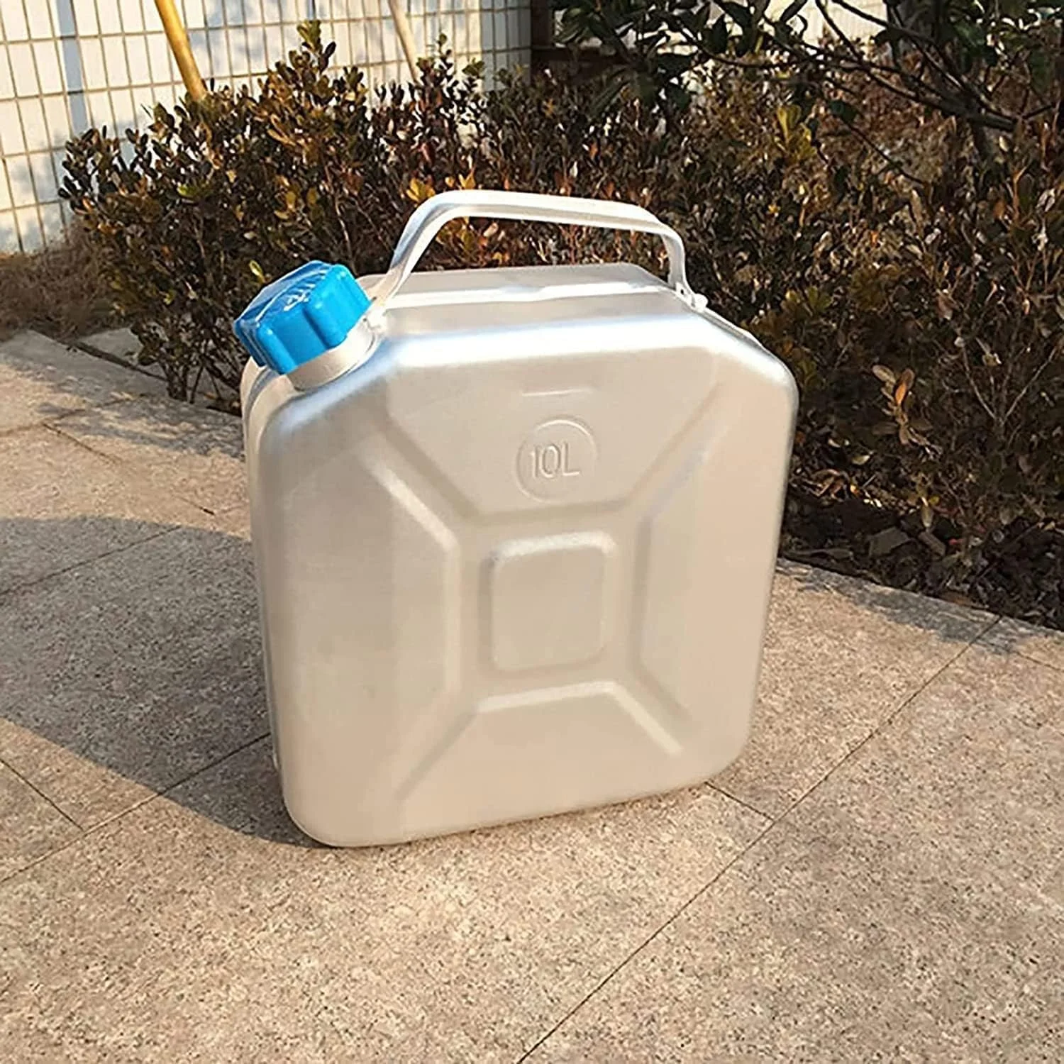 گالن سوخت CQMjzwh، گالن بنزین، گالن های آلومینیومی نقره ای 10 لیتری/20 لیتری برای نگهداری بنزین، گازوئیل و روغن (سایز: 20 لیتر)(20 لیتر)