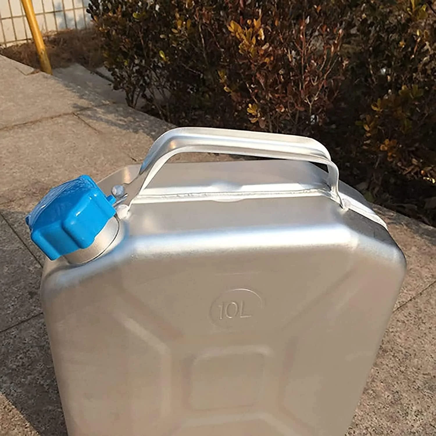 گالن سوخت CQMjzwh، گالن بنزین، گالن های آلومینیومی نقره ای 10 لیتری/20 لیتری برای نگهداری بنزین، گازوئیل و روغن (سایز: 20 لیتر)(20 لیتر)