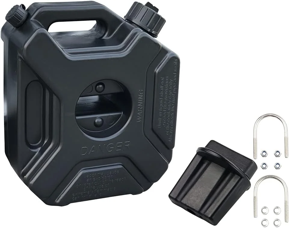 گالن پلاستیکی ضد زنگ، گالن بنزین موتور سیکلت قابل حمل با لوله روغن، مناسب برای مسافرت، کمپینگ، استفاده در منزل، خودرو، قایق کوچک، 3 لیتر