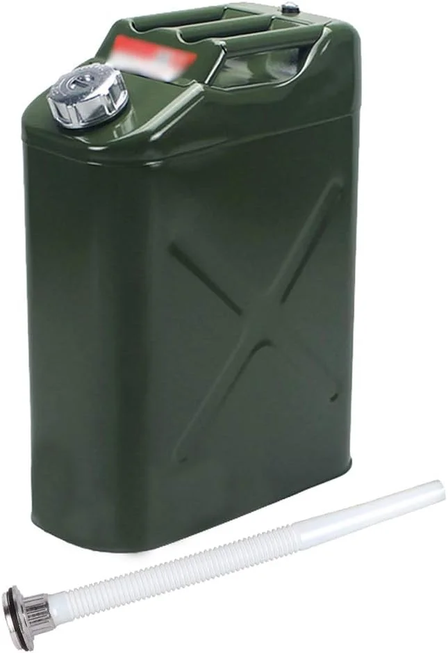 گالن سوخت با ظرفیت بزرگ، گالن دیزل ضخیم شده قابل حمل و ضد زنگ، لوازم جانبی خودرو روغن بنزین مسافرتی کمپینگ، 20 لیتر (20 لیتر)