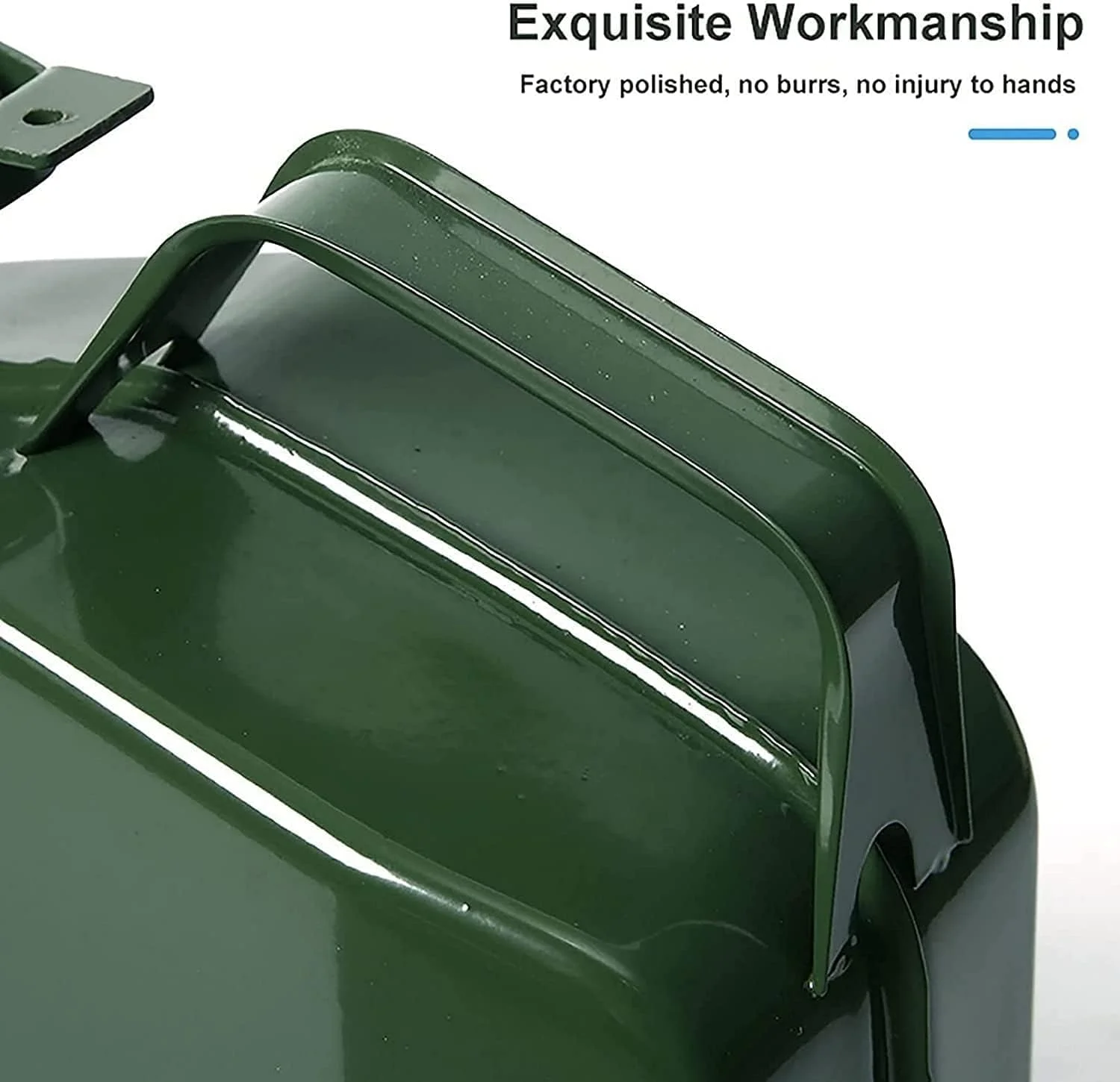 گالن فلزی بنزین، گالن سوخت، گالن سبز 5، 10، 20 لیتری فلزی با دهانه فلزی انعطاف پذیر - برای بنزین، روغن دیزل و مایعات (سایز: 5 لیتری)(20 لیتری)