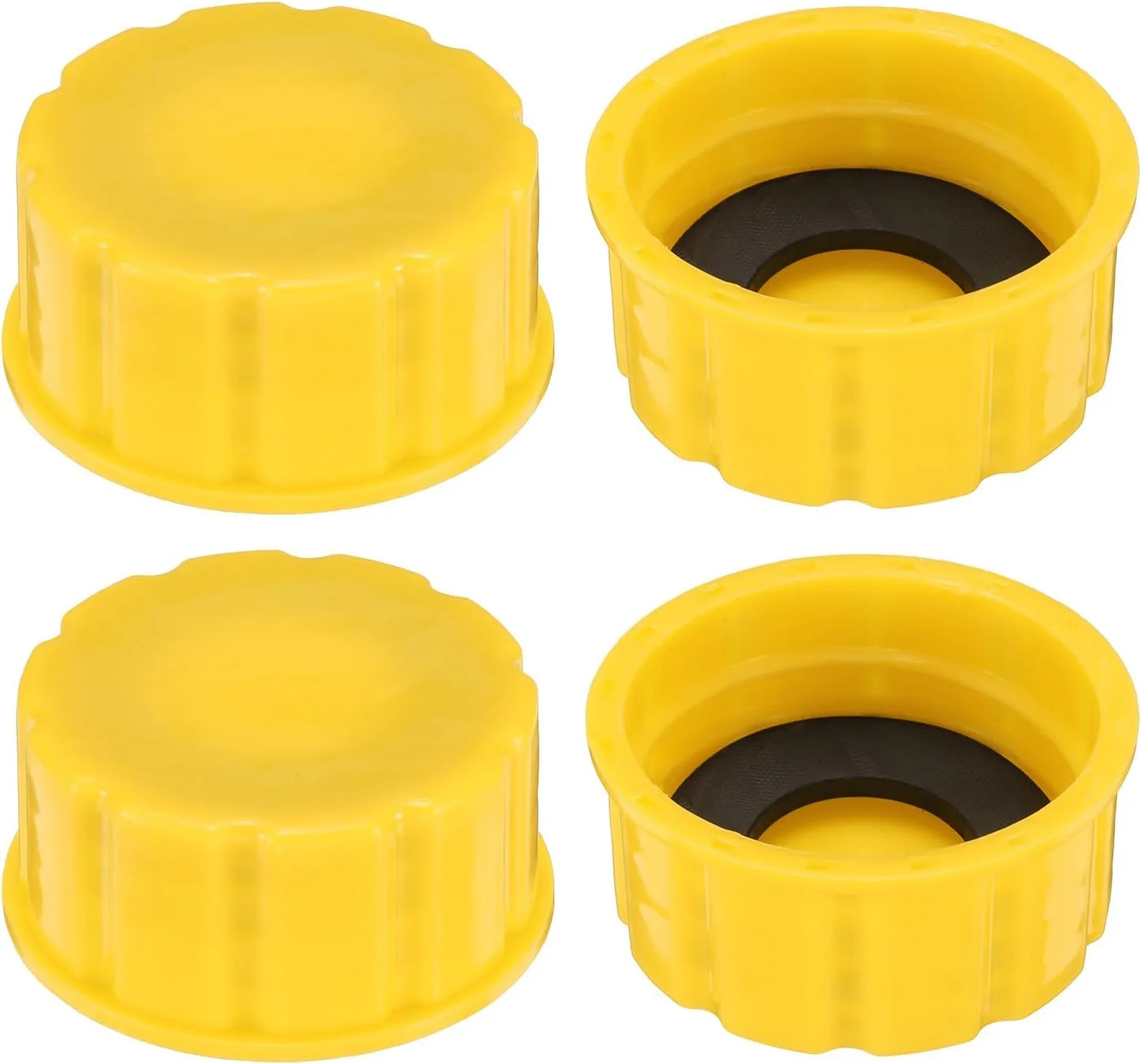 درب باک بنزین 4 عددی HARFINGTON، درب جایگزین باک بنزین با رزوه درشت، درب باک برای باک بنزین و آب، زرد