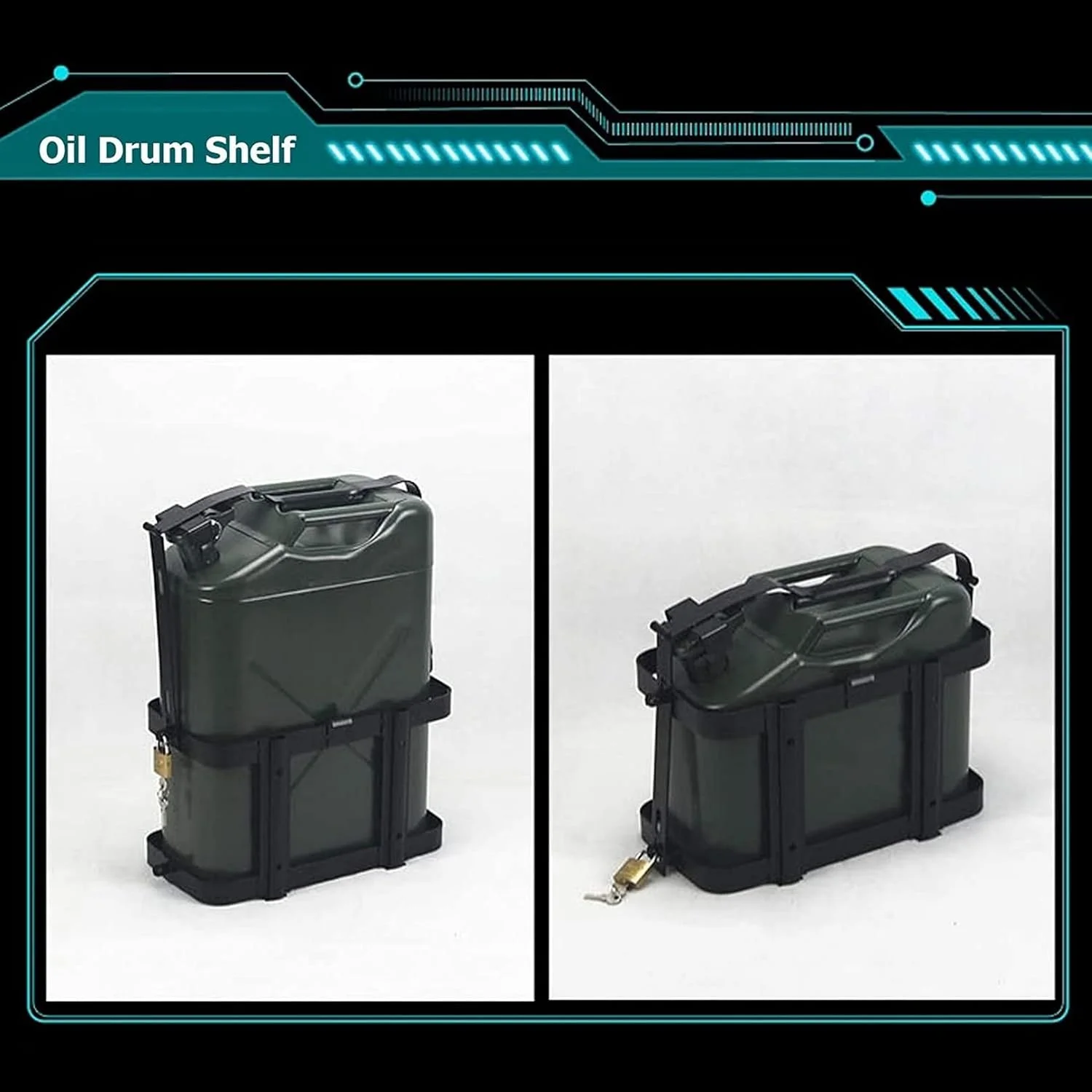 گالن سوخت 10/20 لیتری، مخزن سوخت قابل حمل با قفسه درام روغن و خروجی جهانی، گالن فلزی ضد ریزش برای خودرو و موتورسیکلت (A 10L)