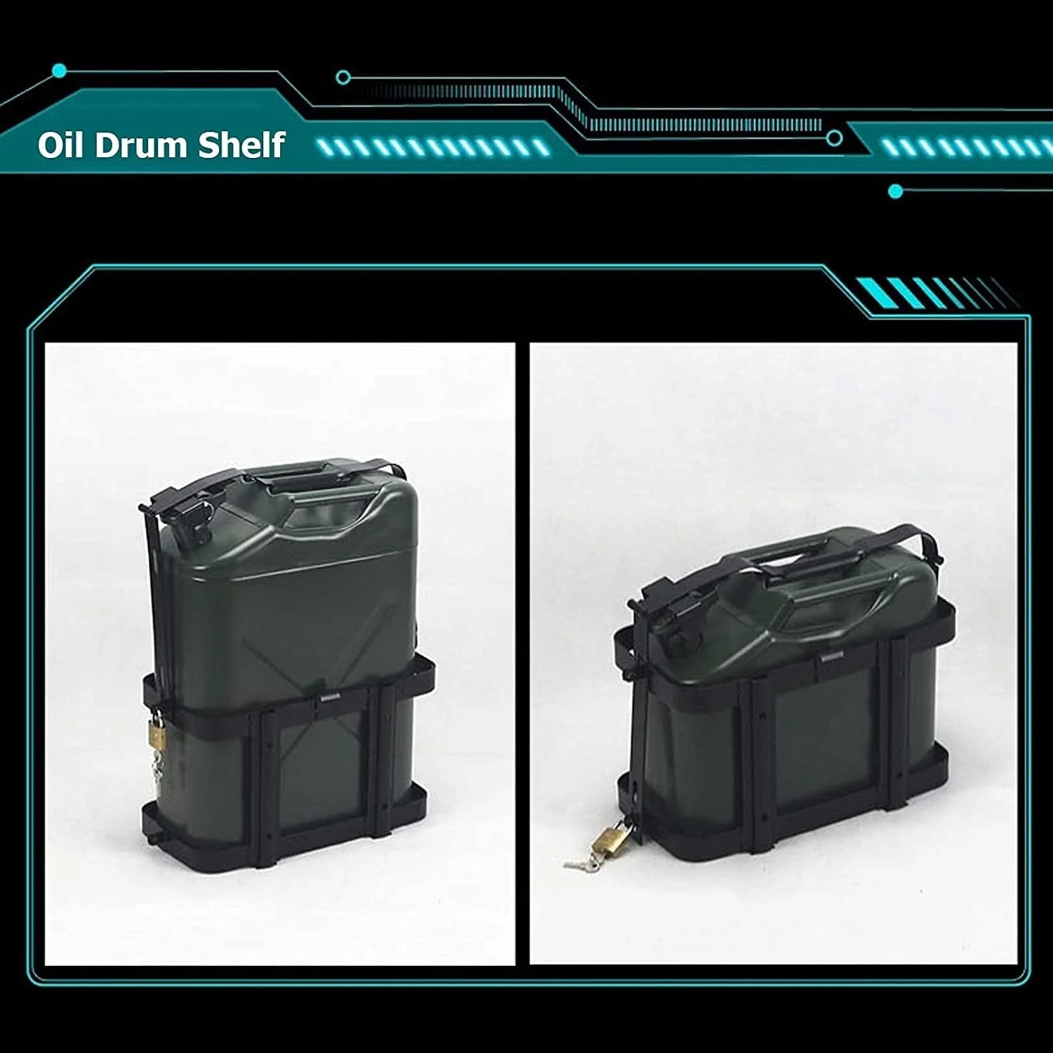 گالن سوخت 10/20 لیتری، مخزن سوخت قابل حمل با قفسه درام روغن و خروجی جهانی، ضد ریزش فلزی برای خودرو و موتورسیکلت (اندازه: 20 لیتر)(20 لیتر)