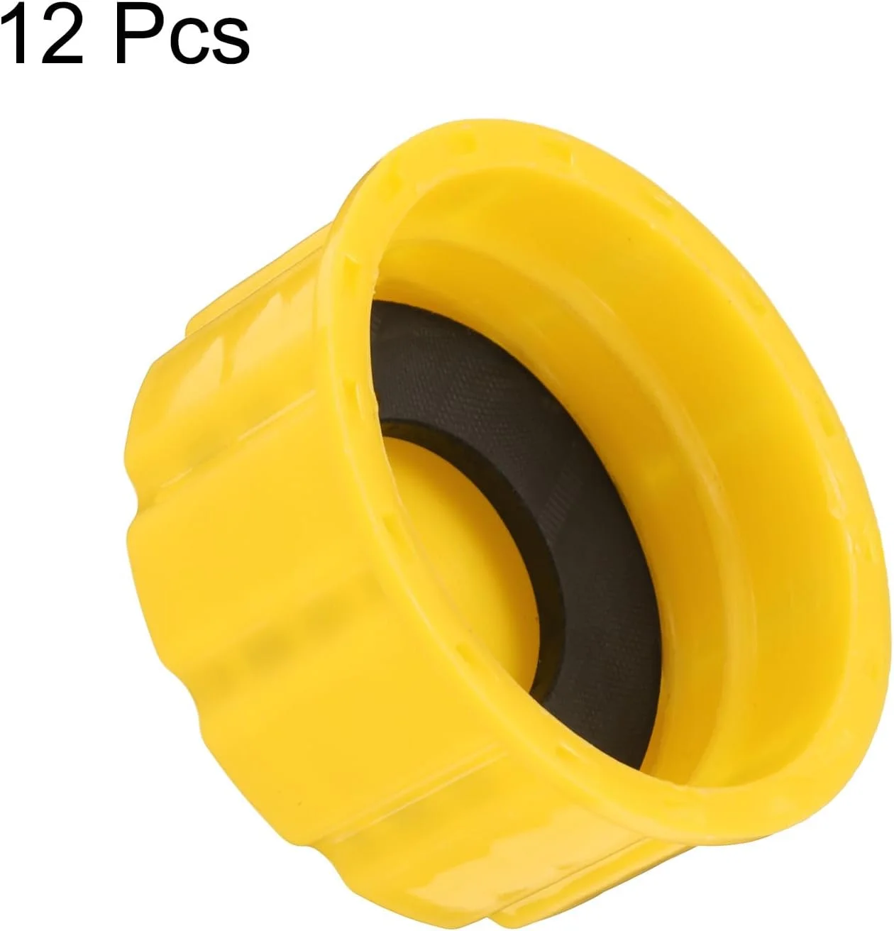 درب باک بنزین 12 عددی HARFINGTON، درب جایگزین باک بنزین با رزوه درشت برای باک بنزین، آب، زرد