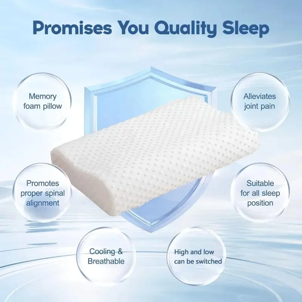 بالش مموری فوم کانتور HQue با روکش نرم و حسی، بالش ارتوپدی گردنی، مموری فوم با چگالی بالا، بالش تخت، تسکین درد گردن و شانه، مناسب برای خوابندگان پهلو، پشت و شکم بالش مموری فوم کانتور HQue با روکش نرم و حسی، بالش ارتوپدی گردنی، مموری فوم با چگالی بالا، بالش تخت، تسکین درد گردن و شانه، مناسب برای خوابندگان پهلو، پشت و شکم