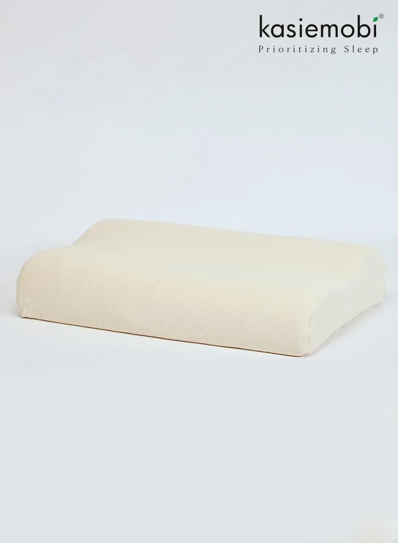 بالش لاتکس ارگانیک Kasiemobi، دارای گواهی GOLS، لاتکس طبیعی، ضد حساسیت و تنفس پذیر، پشتیبانی سازگار با محیط زیست برای خواب آرام (کم ارتفاع)