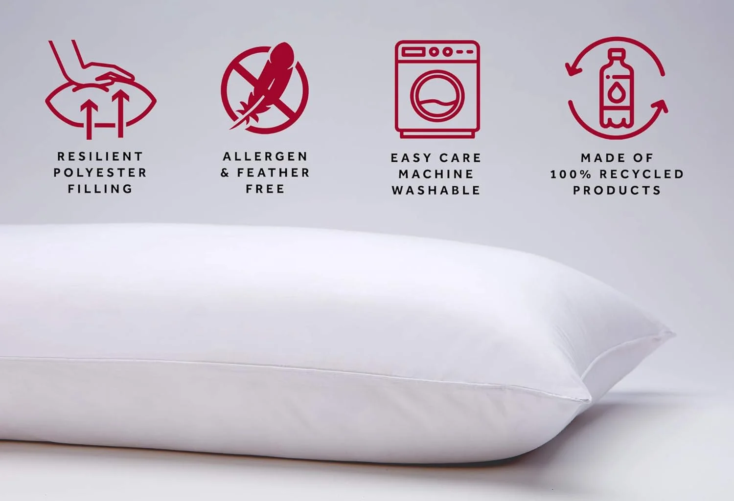 بالش الیاف مصنوعی ماریوت - بالش سازگار با محیط زیست با الیاف 100% بازیافتی - سایز کویین (50 در 76 سانتیمتر) بالش الیاف مصنوعی ماریوت - بالش سازگار با محیط زیست با الیاف 100% بازیافتی - سایز کویین (50 در 76 سانتیمتر)