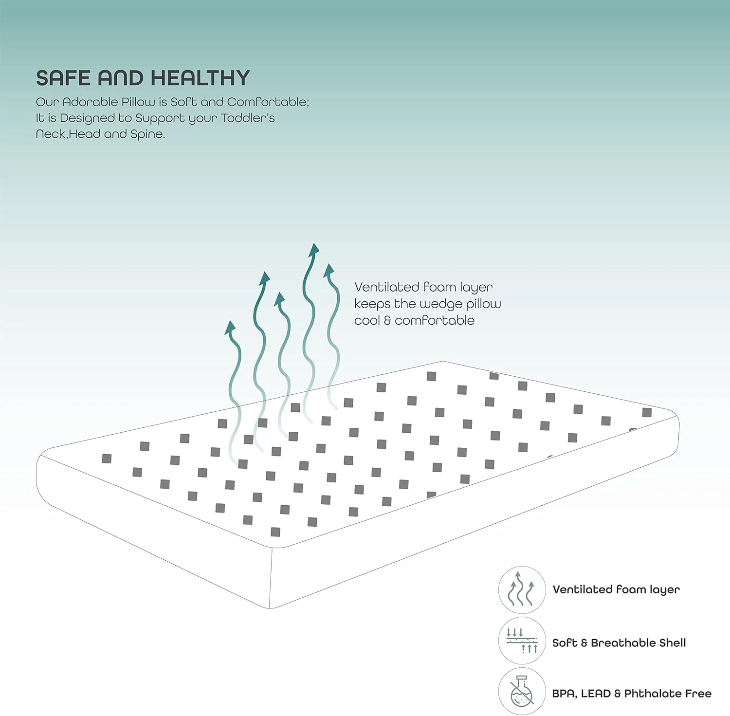 بالش نوزادی ارگانیک ماه: 30 x 50 x 5 - ضد حساسیت، تنفس پذیر و سازگار با محیط زیست؛ نرم، لطیف و پشتیبان برای خواب ایمن و راحت؛ ایده آل برای نوزادان و کودکان نوپا - سفید