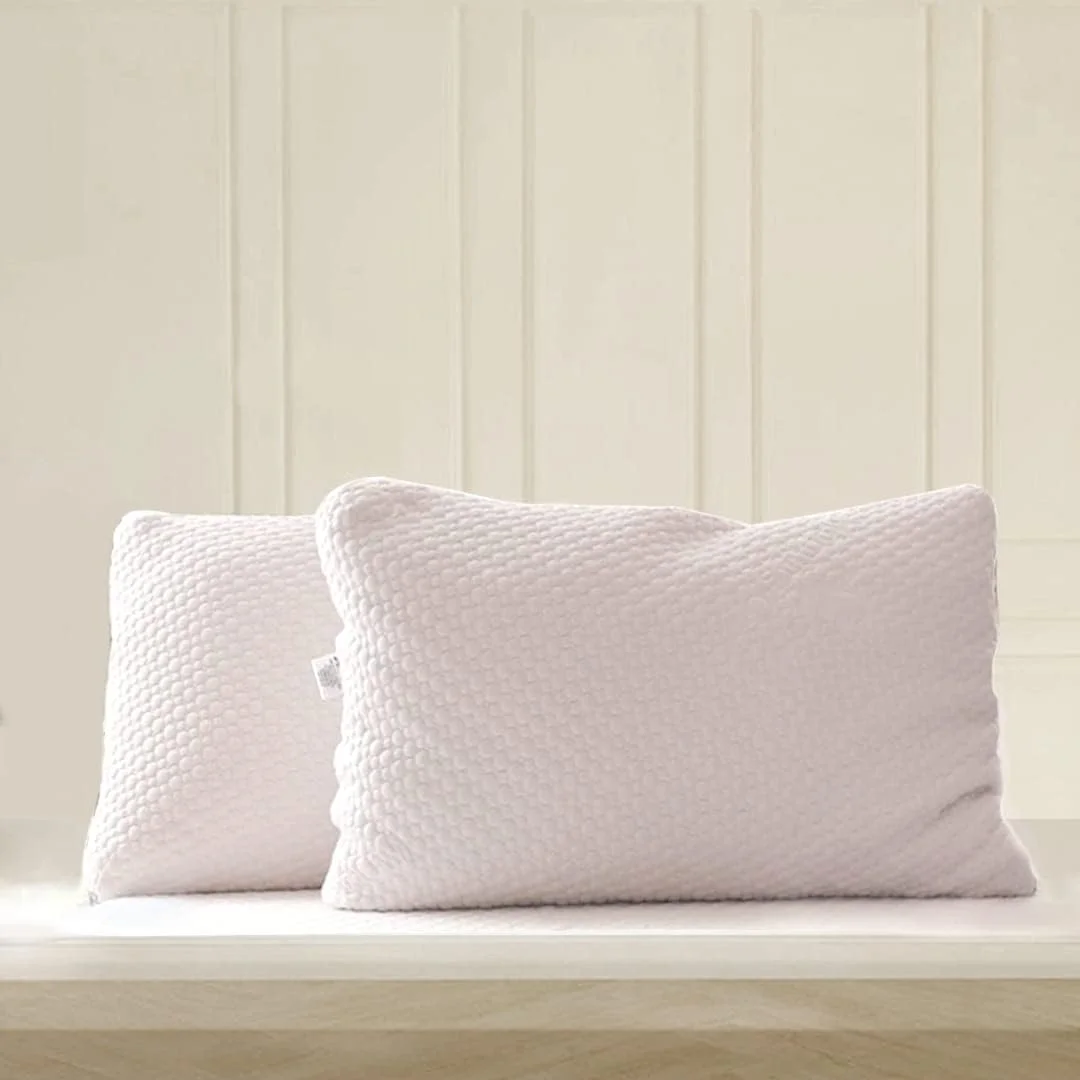 بالش لاتکس طبیعی خرد شده Morning Owl، ضخامت قابل تنظیم، خنک، ضد حساسیت، حجیم، نرم و راحت (60 * 40 * 12.5 سانتی متر، سفید)، 1 بالش با روکش