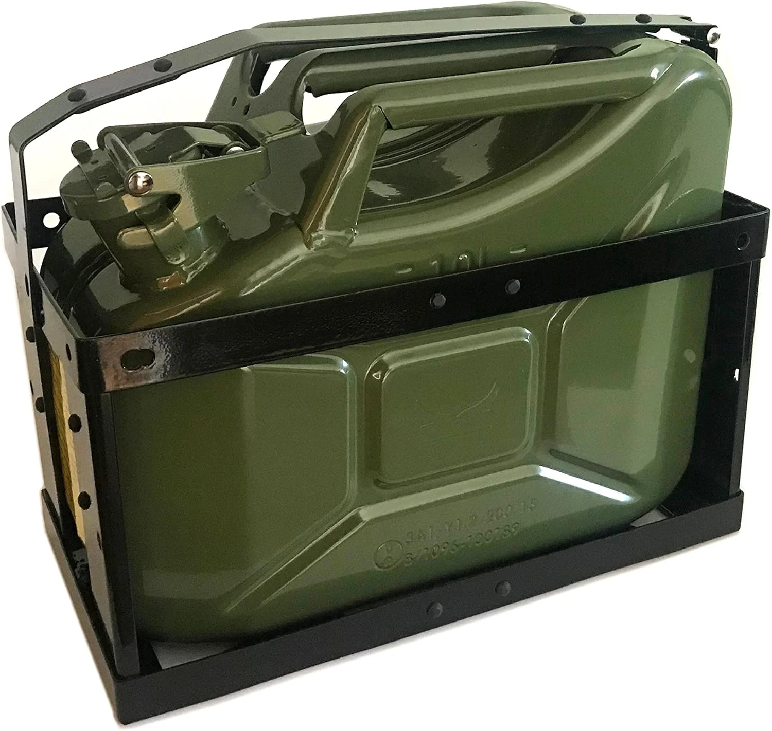 گالن 10 لیتری سبز و نگهدارنده برای سوخت بنزین، گازوئیل و غیره - طراحی جمع و جور