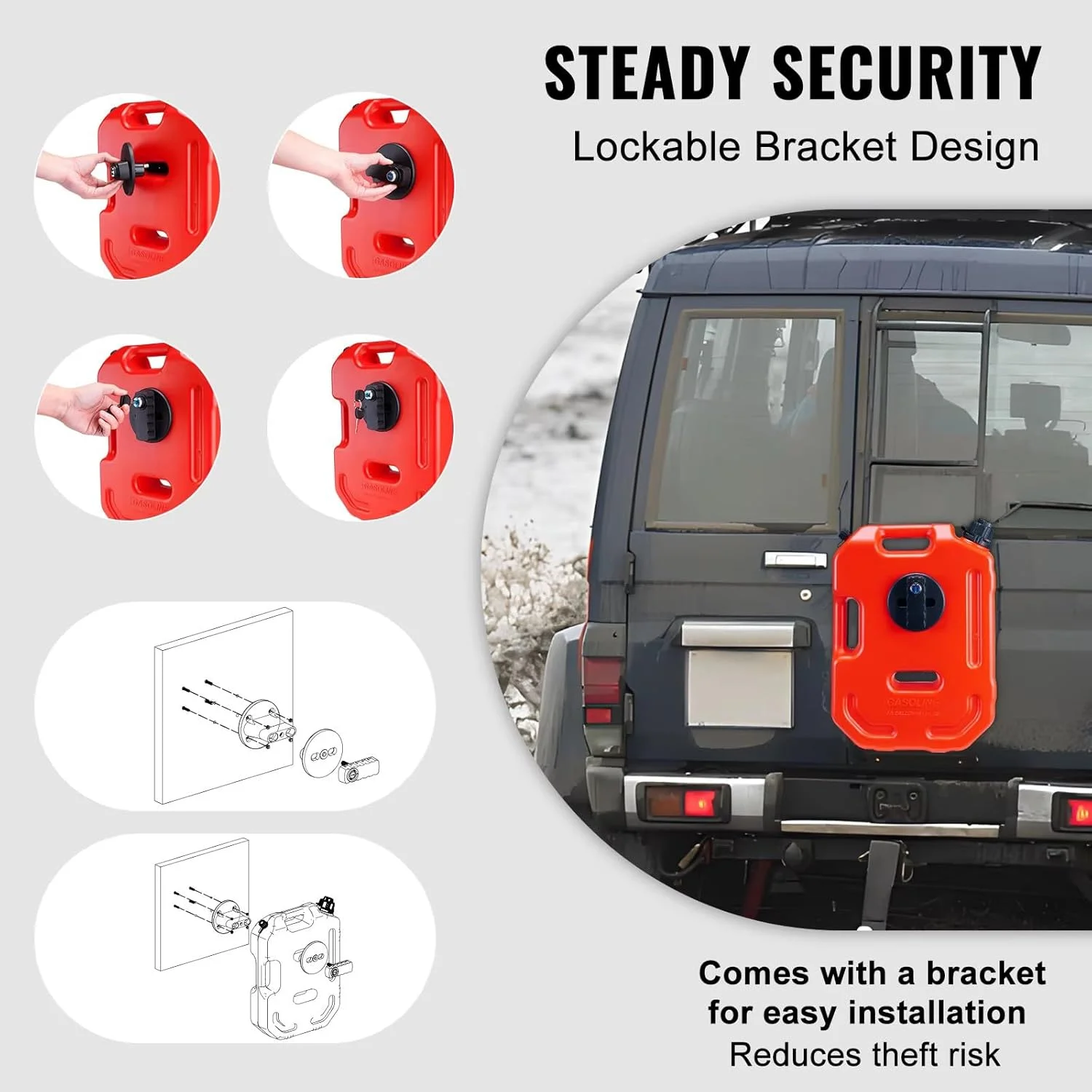 مخزن سوخت 10 لیتری Langjee، گالن های بنزینی قرمز، ظرف یدکی ضد الکتریسیته ساکن