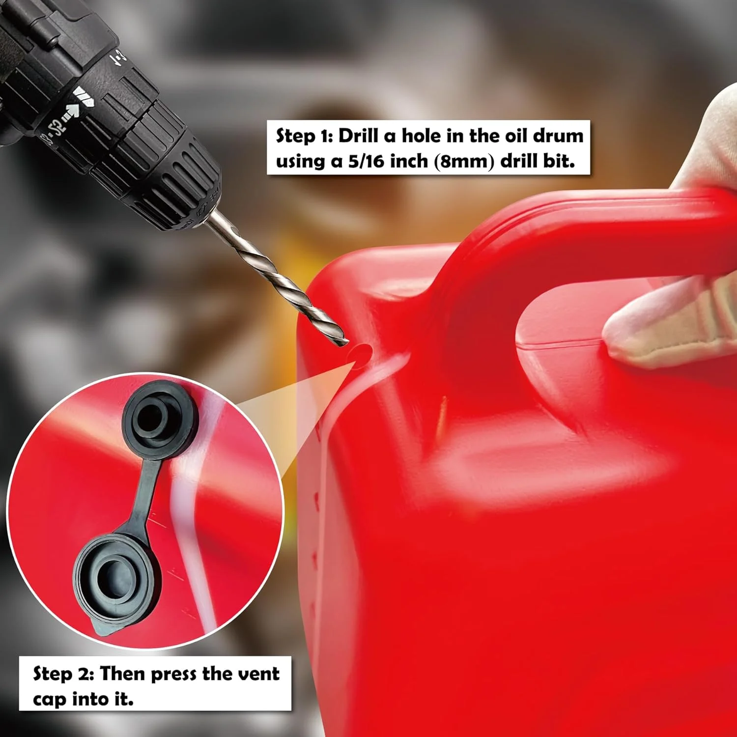 ۵ عدد درپوش هواکش قوطی کوچک یونیورسال، جایگزین درپوش هواکش قوطی مشکی، نازل انعطاف پذیر، واشر درپوش، درپوش یقه، سازگار با اکثر قوطی های آب قدیمی