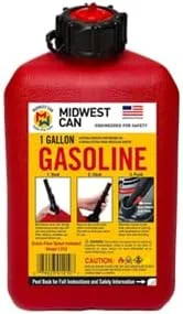 ظرف بنزین ۳.۸ لیتری Midwest Can با سیستم ایمنی FlameShield و نازل ایمن کودک، قرمز ظرف بنزین ۳.۸ لیتری Midwest Can با سیستم ایمنی FlameShield و نازل ایمن کودک، قرمز