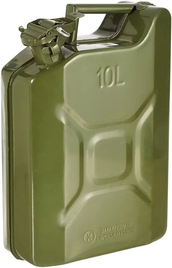 گالن فلزی سبز NJM با ظرفیت 10 لیتر، یک مخزن بادوام با اندازه متوسط است که برای نگهداری و حمل بنزین، گازوئیل، نفت سفید یا سایر مایعات قابل اشتعال طراحی شده است. گالن فلزی سبز NJM با ظرفیت 10 لیتر، یک مخزن بادوام با اندازه متوسط است که برای نگهداری و حمل بنزین، گازوئیل، نفت سفید یا سایر مایعات قابل اشتعال طراحی شده است.